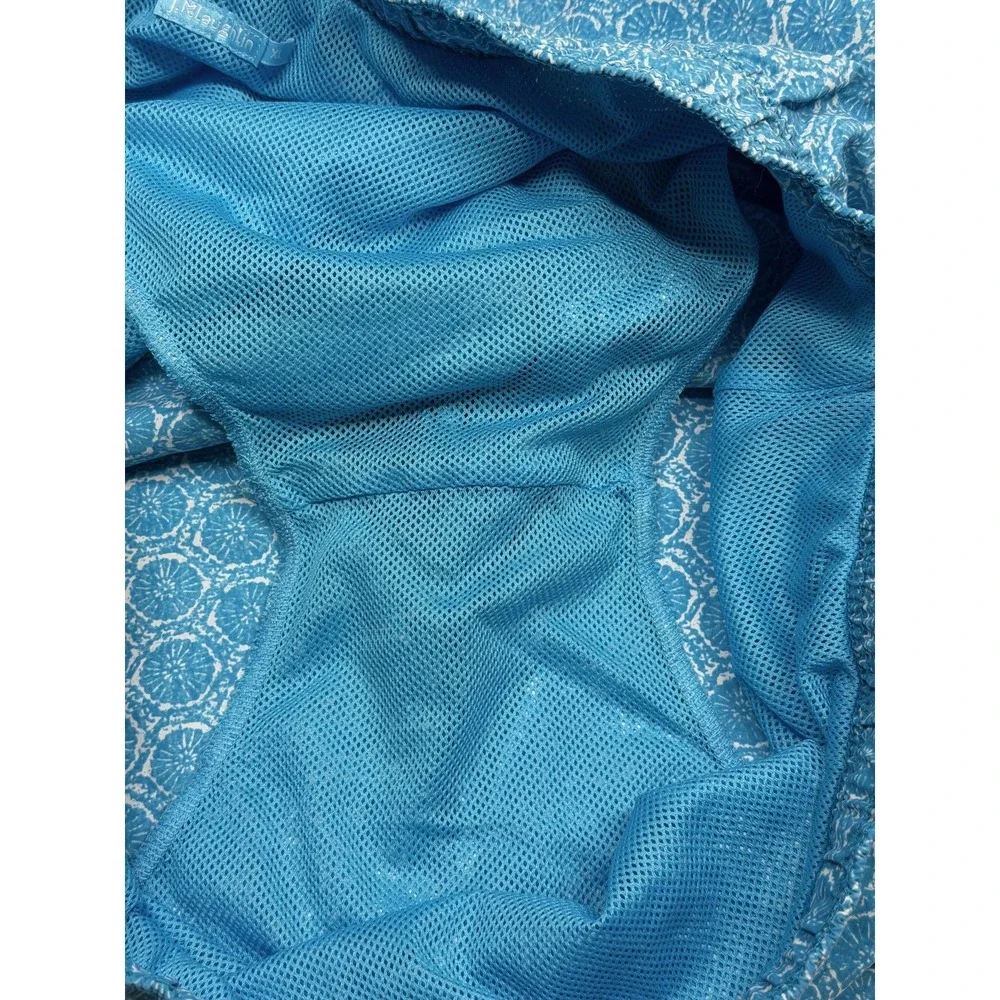J McLaughlin Swim Trunks Mens XL Blue‎ Geometric Mesh Lined Beach Board Shorts